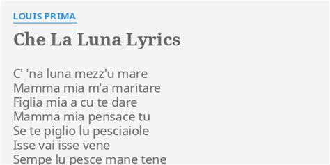 che la luna italian song lyrics